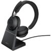 Bezdrátová sluchátka Jabra Evolve2 65 MS Stereo USB-A Stand Black